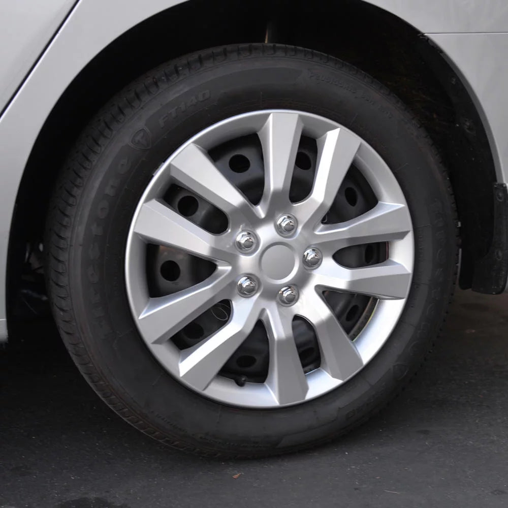 Hubcap Wheel Covers 16 Inch Silver Replica, 4 Pieces Z31952