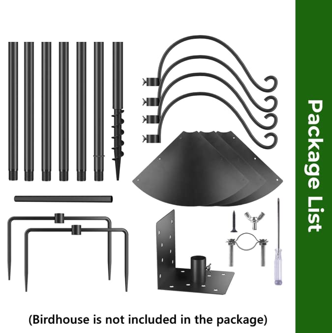 Bird Feeder Pole 92 Inch with 5-Prong Anchor Stand M135461