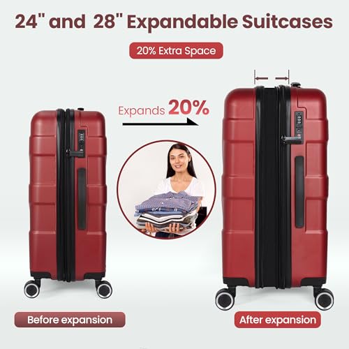 Hardside Carry-On Luggage 22x14x9 with Spinner Wheels R412965