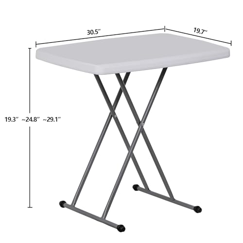 Portable 4 Foot Plastic Folding Table, Indoor Outdoor Heavy Duty, White R80992