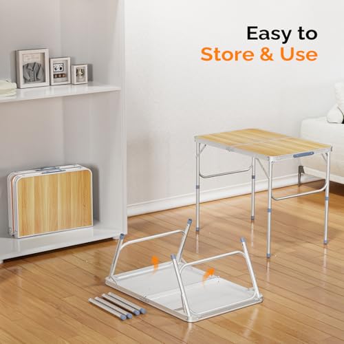 3ft Aluminum Folding Camping Table with Carrying Handle L179408