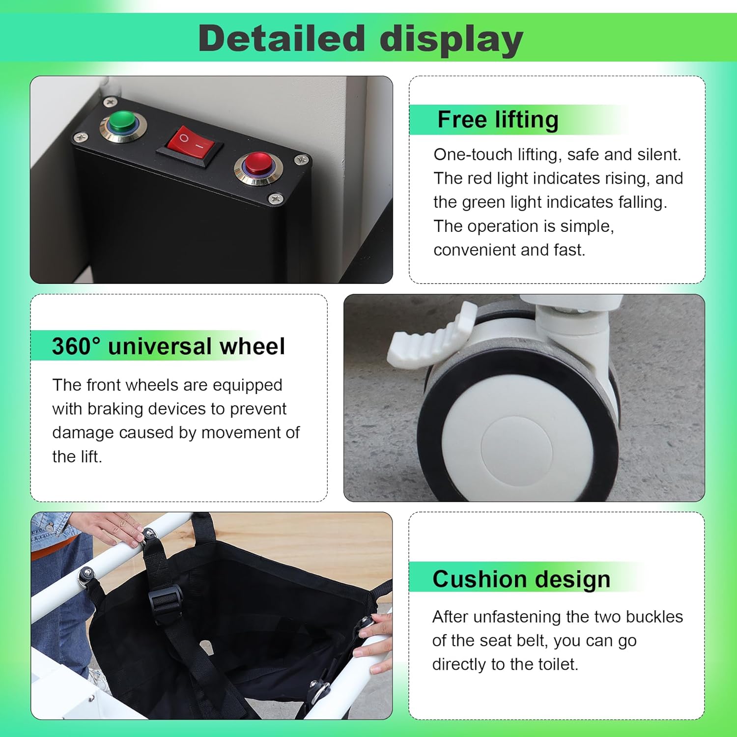 Electric Patient Lift Transfer Chair for Home and Car Z974
