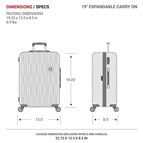 Expandable Hardside Carry-On Luggage with Spinner Wheels and TSA Lock F31623