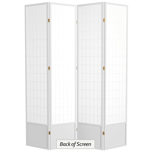 7 ft. Tall Window Pane Shoji Screen Room Divider, 3 Panels T5246