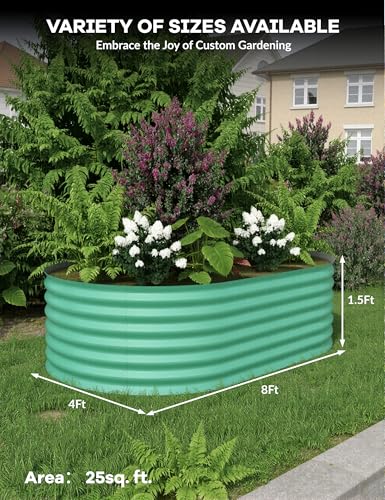 Galvanized Raised Garden Bed for Vegetables, Flowers, Outdoor D165