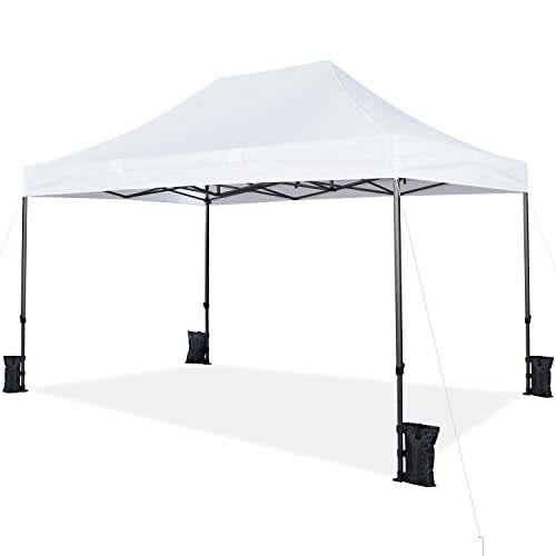 Heavy Duty Pop Up Canopy Tent 10x20 with Wheeled Carry Bag, White X6840