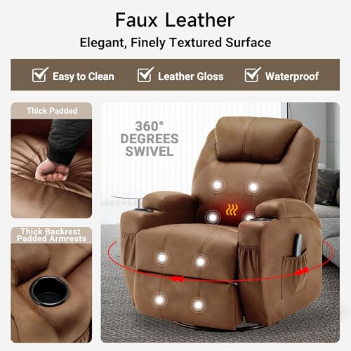Rocking Recliner Chair with Massage and Heat E368