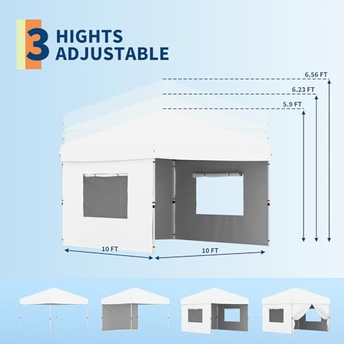 Pop Up Canopy Tent with Roller Bag and Adjustable Height O962