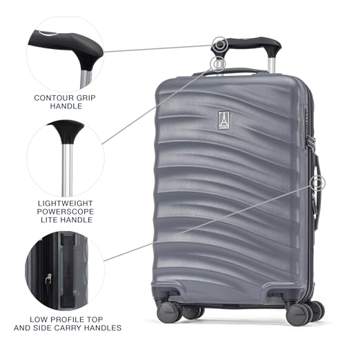 Hardside Expandable Carry-On Luggage with 8 Spinner Wheels and TSA Lock J560758