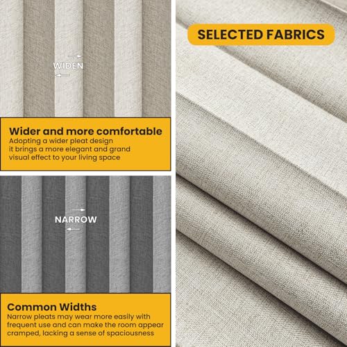 Accordion Room Divider Curtains with Ceiling Track, Grey, W100 x L84 J296