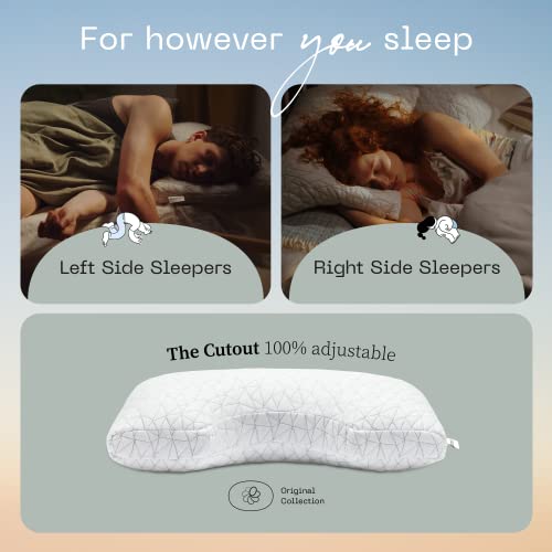 Adjustable Queen Bed Pillow, Cross Cut Memory Foam, Medium Firm for Side and Back Sleepers Q8246
