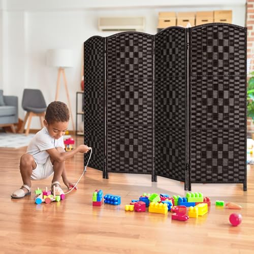 3 Panel Folding Room Divider, Privacy Screen, Dark Mocha S685