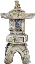 Garden Solar Ornament Japanese Pagoda, Outdoor Decor Sculpture Lantern Decor Buddha