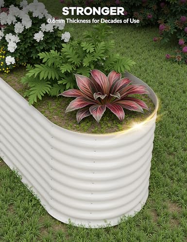 Galvanized Raised Garden Bed for Vegetables, Flowers, Outdoor D165