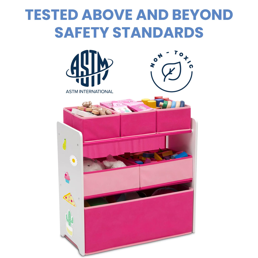 Toy Organizer, White/Pink U367