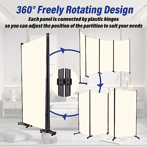 Room Divider 6ft 3 Panel Portable Fabric Partition Screen H7762