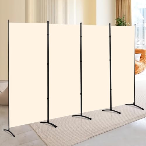 Room Divider Screen 3 Panel Folding Partition with Metal Frame, Grey M4968