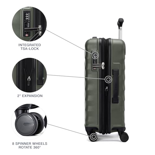 Hardside Expandable Carry-On Luggage with 8 Spinner Wheels and TSA Lock J560758