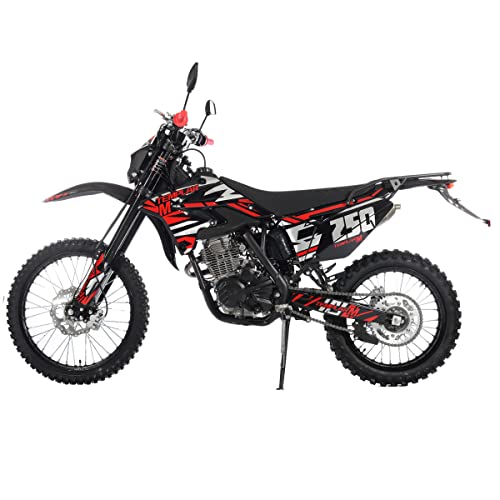 250cc Dirt Bike with 21" Front and 18" Rear Wheels, 5-Speed Manual K337471
