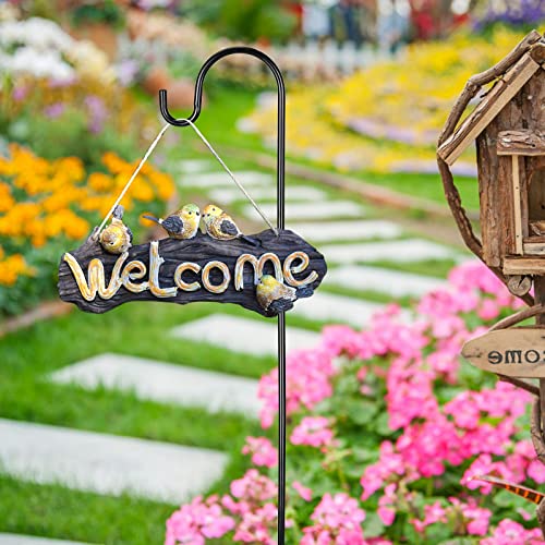 2 PCS Outdoor Garden Shepherds Hooks 35 Inch Metal Stakes D9119