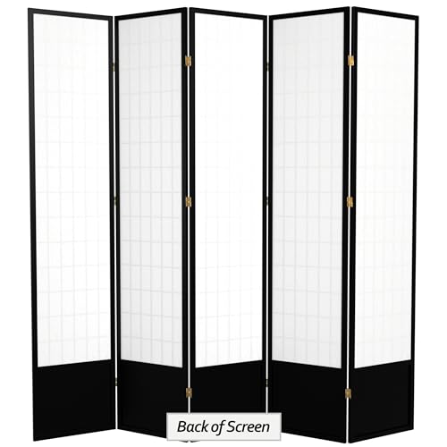7 ft. Tall Window Pane Shoji Screen Room Divider, 3 Panels T5246