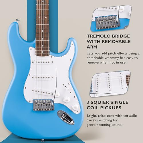 Stratocaster Electric Guitar Bundle with Amplifier, Gig Bag, Strap, Cable, Picks, and DVD S5583