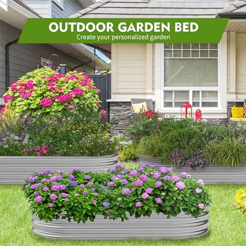 Galvanized Metal Raised Garden Bed for Vegetables, Flowers, Herbs S947997