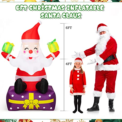 Inflatable Santa Claus with Gift Boxes Outdoor Christmas Yard Decor Z81936