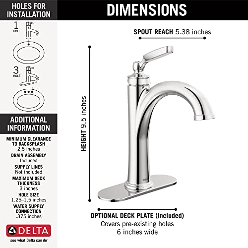 Brushed Nickel Bathroom Faucet with Pop-Up Drain W8724