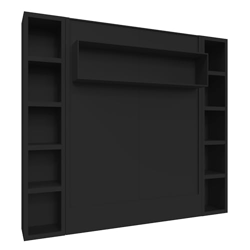 Queen Murphy Wall Bed with Two Bookshelves Y365306