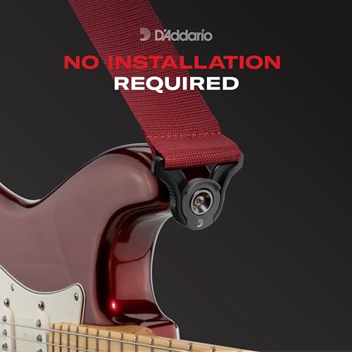 Auto Lock Guitar Strap - 2.5" Width - Brown B812