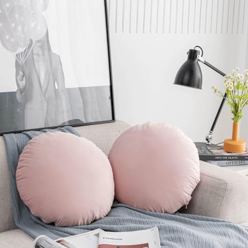 Round Throw Pillow 18" Super Soft Decorative Floor Pillow for Couch Bed Sofa T514519