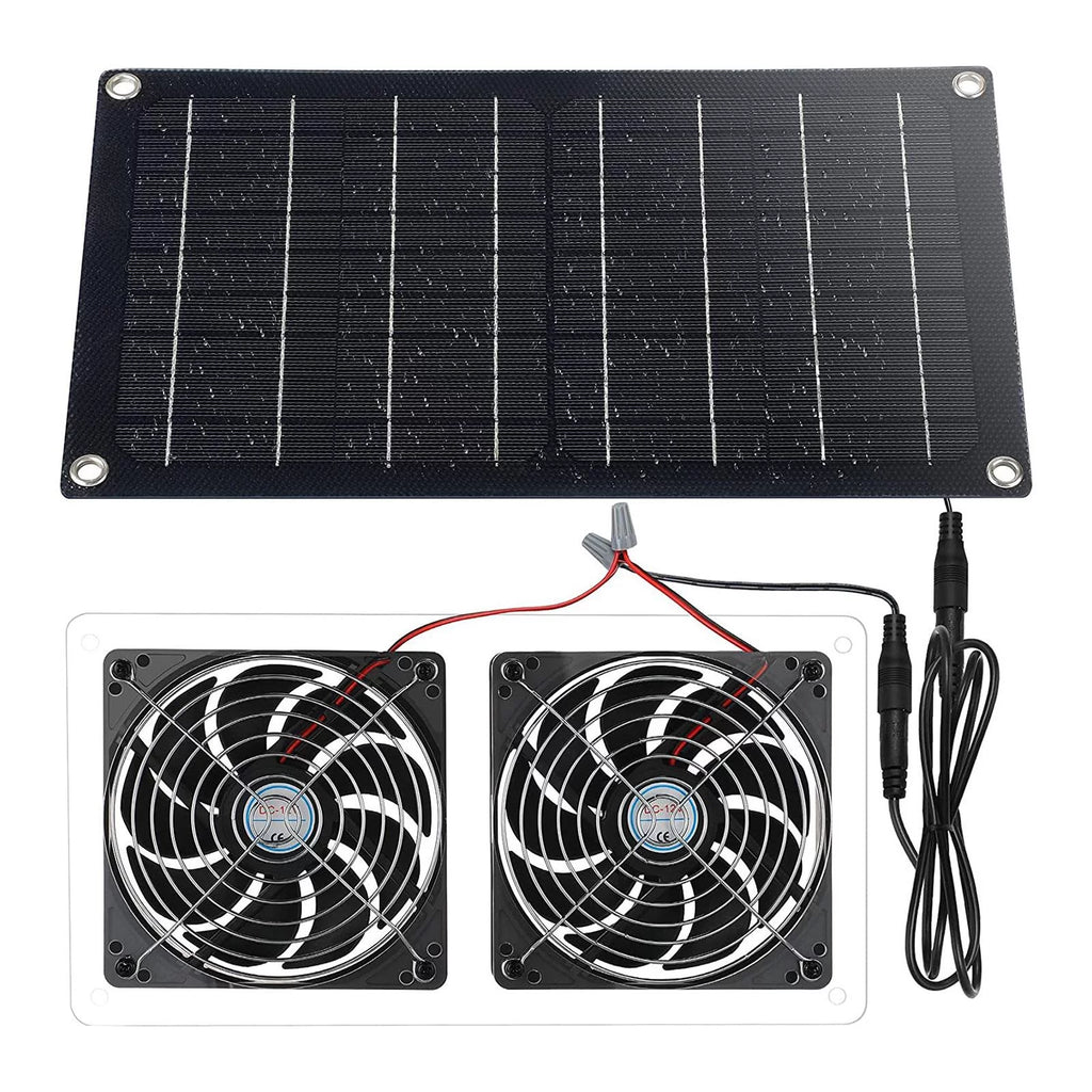 Solar Exhaust Fan for Chicken Coops Greenhouse Shed Roofs Q25615