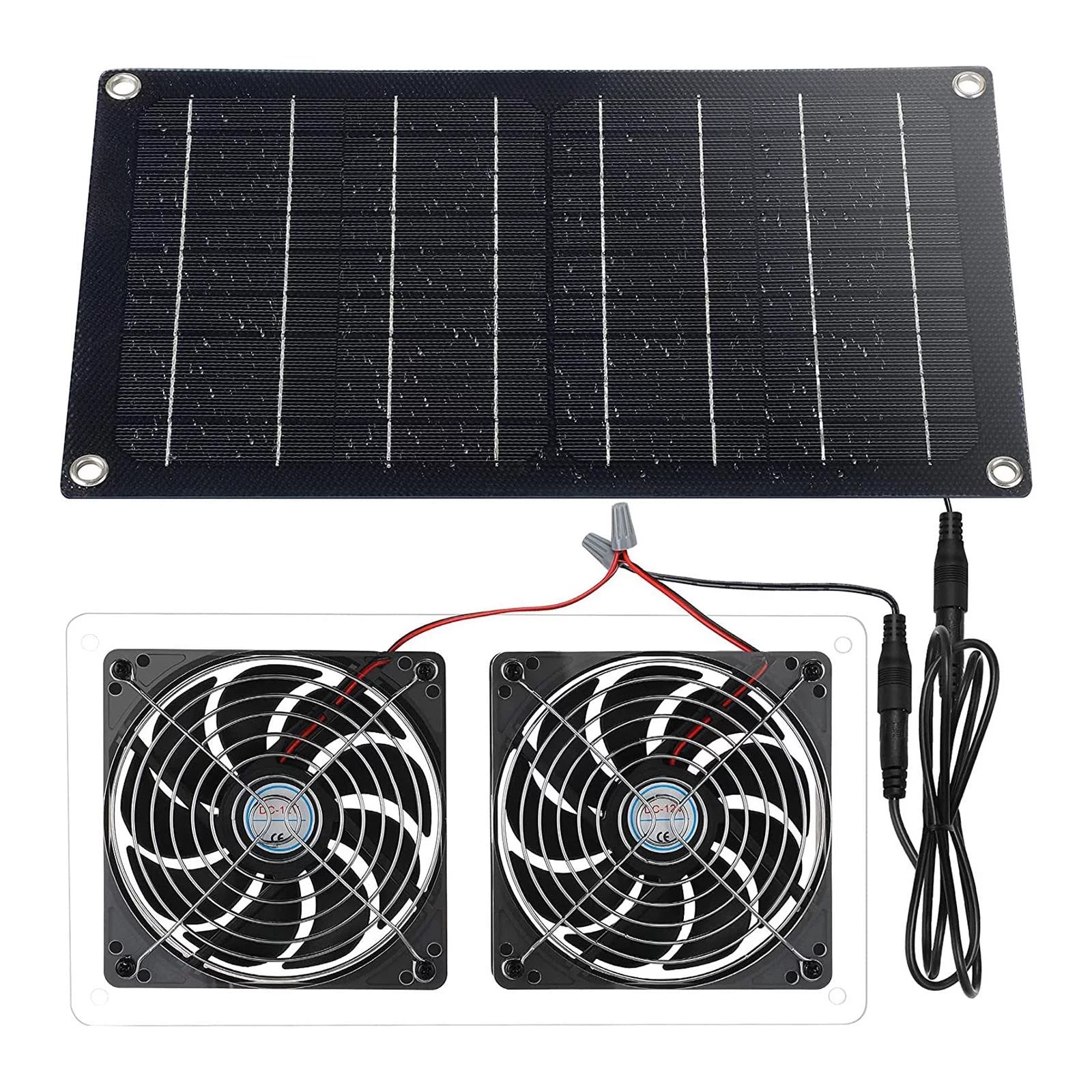 Solar Exhaust Fan for Chicken Coops Greenhouse Shed Roofs Q25615