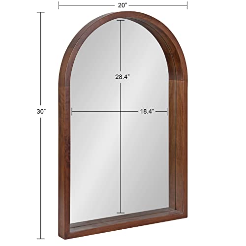 Rustic Modern Farmhouse Arch Mirror, 24" x 36", Natural Wood Finish P397