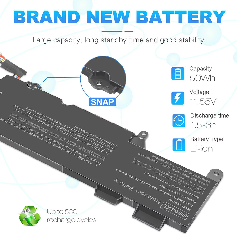 Battery for HP EliteBook 735 745 830 840 G6 Series W9576
