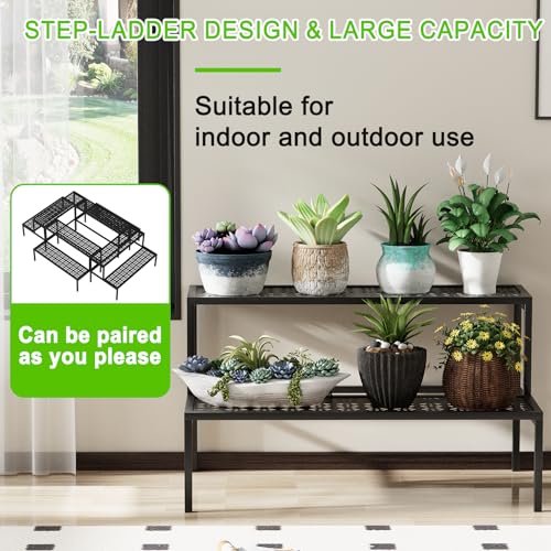 Semi-Circular 3 Tier Plant Stand for Indoor Outdoor Corner Display Z17057