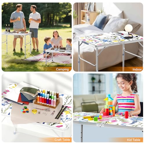 3ft Aluminum Folding Camping Table with Carrying Handle L179408