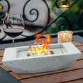 Tabletop Fire Pit 12.5" Portable Table Top Firepit Bowl Smokeless Indoor Outdoor Table Top Fireplace Garden Patio Balcony Decor Gifts for Women Mom House Warming Gifts New Home Decor Concrete-Black