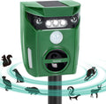 Ultrasonic Animal Repeller, Outdoor Waterproof Solar Animal Deterrent Repellent with Motion Sensor & LED Flashing Lights, Drive Away Cats, Squirrels, Rats, Skunks, Raccoons and Deer