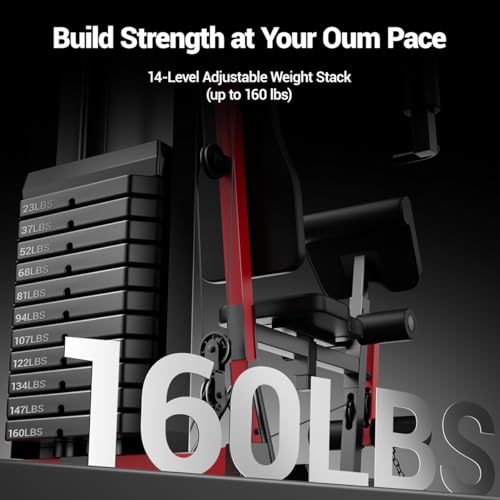 All-in-One Home Gym with 160LB Weight Stack E29546