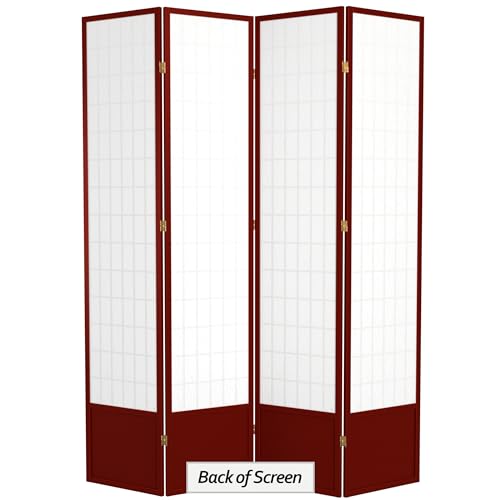 7 ft. Tall Window Pane Shoji Screen Room Divider, 3 Panels T5246