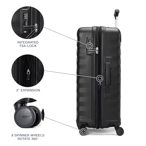 Hardside Expandable Carry-On Luggage with 8 Spinner Wheels and TSA Lock J560758