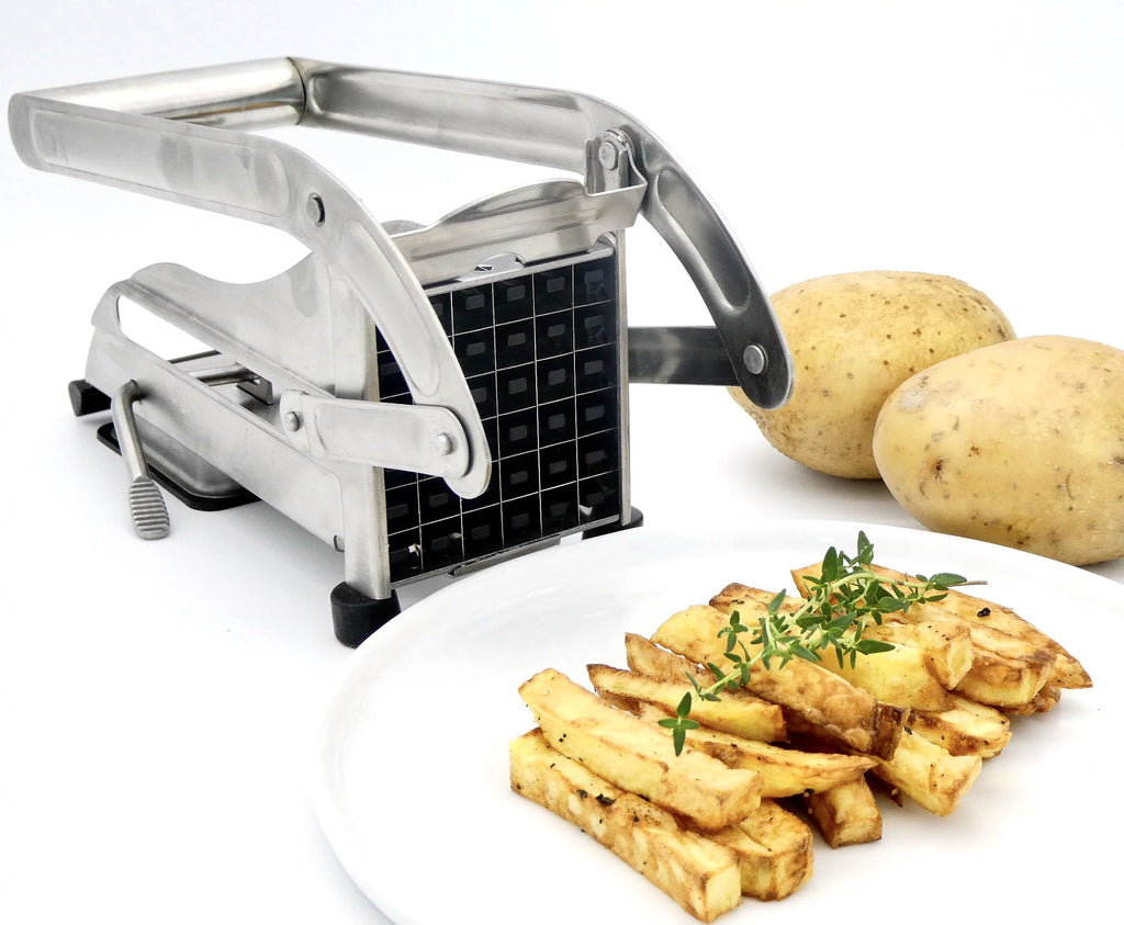 French Fry Cutter Potato Slicer with 1/2 and 1/3-Inch Blades, Stainless Steel H803