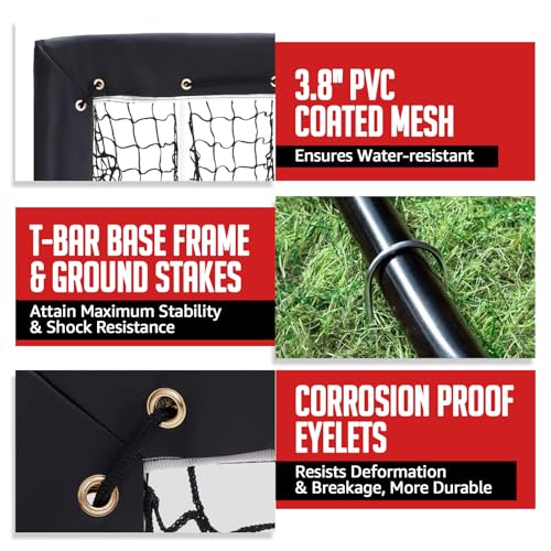 9 Hole Baseball Pitching Net with Strike Zone and Carry Bag V6468