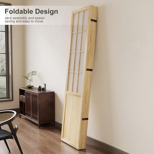 Japanese Shoji Folding Room Divider, 4 Panels, Black T762554