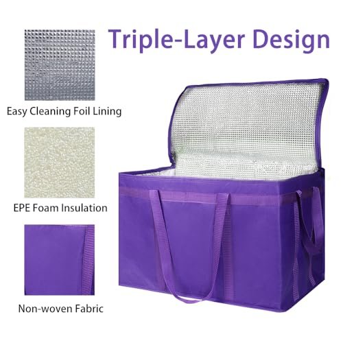 Insulated Food Delivery Bag Hot Cold Meal Carrier Cooler Tote K646948