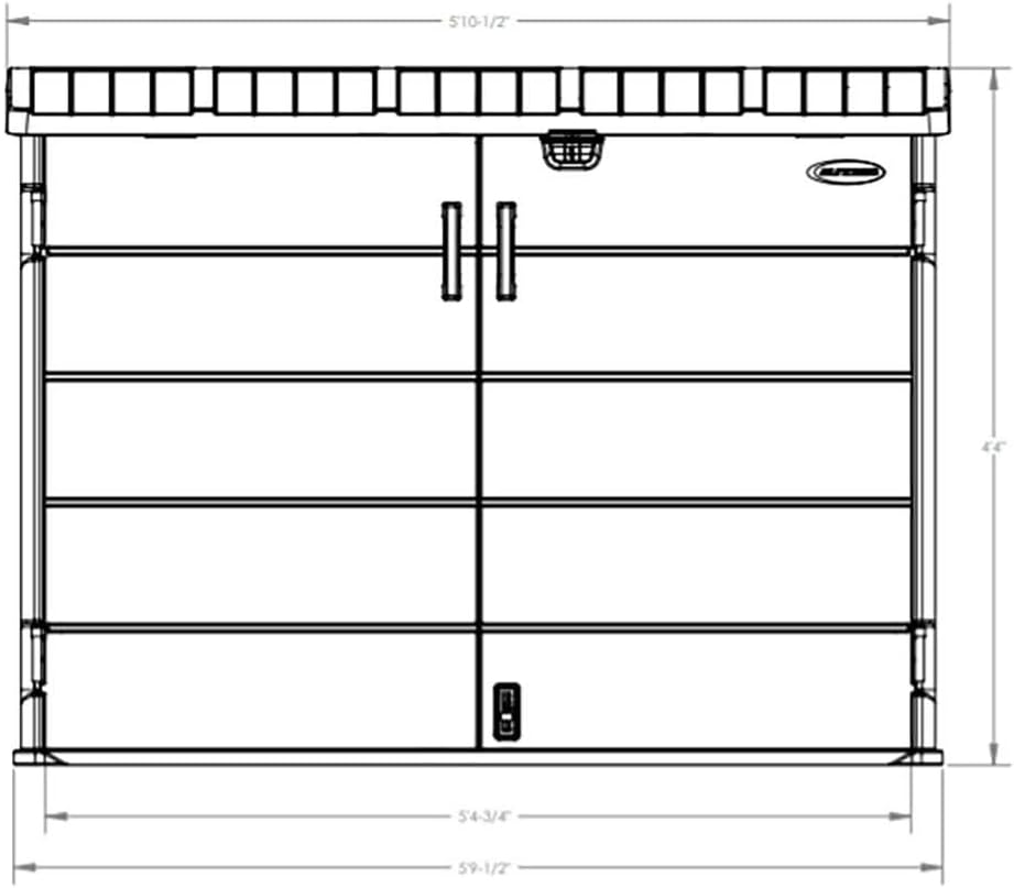 Horizontal Storage Shed with Floor P9814