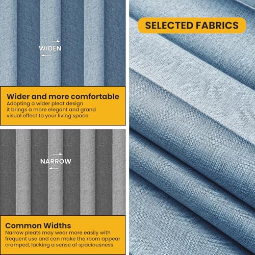 Accordion Room Divider Curtains with Ceiling Track, Grey, W100 x L84 J296
