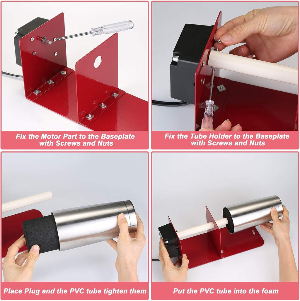Cup Turner for Crafts Tumblers with 2-Way Rotation Silent Motor N234